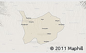 Shaded Relief 3D Map of Hanchuan, lighten