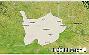 Shaded Relief 3D Map of Hanchuan, satellite outside