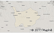 Shaded Relief 3D Map of Hanchuan, semi-desaturated