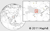 Blank Location Map of Hanchuan, highlighted parent region