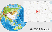 Physical Location Map of Hanchuan, highlighted country