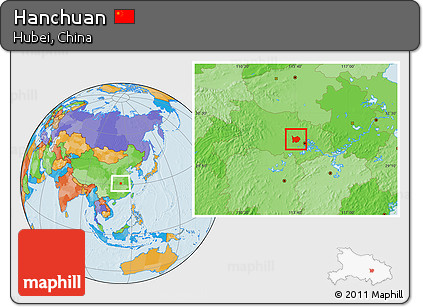 Political Location Map of Hanchuan