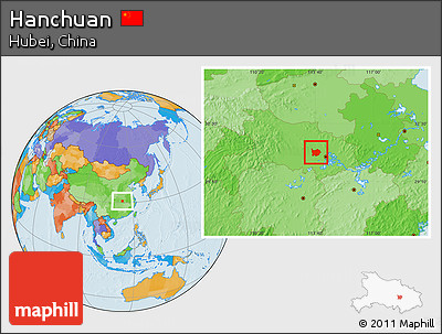 Political Location Map of Hanchuan