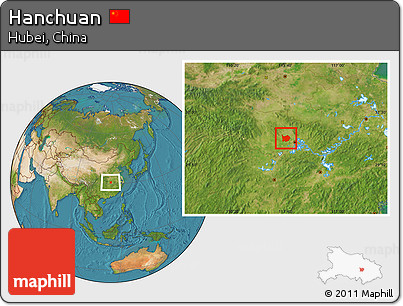 Satellite Location Map of Hanchuan