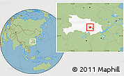 Savanna Style Location Map of Hanchuan, highlighted parent region