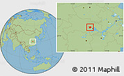 Savanna Style Location Map of Hanchuan