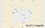 Classic Style Map of Hanchuan, single color outside