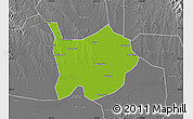 Physical Map of Hanchuan, desaturated