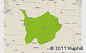 Physical Map of Hanchuan, shaded relief outside