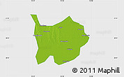 Physical Map of Hanchuan, single color outside