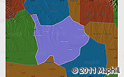 Political Map of Hanchuan, darken