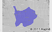 Political Map of Hanchuan, lighten, desaturated