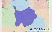 Political Map of Hanchuan, lighten
