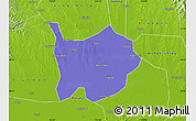 Political Map of Hanchuan, physical outside