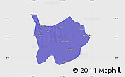 Political Map of Hanchuan, single color outside