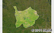 Satellite Map of Hanchuan, darken