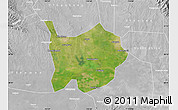 Satellite Map of Hanchuan, lighten, desaturated