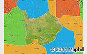 Satellite Map of Hanchuan, political outside