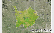 Satellite Map of Hanchuan, semi-desaturated