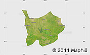 Satellite Map of Hanchuan, single color outside