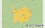 Savanna Style Map of Hanchuan, single color outside