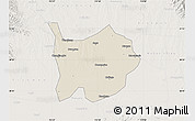 Shaded Relief Map of Hanchuan, lighten