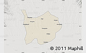 Shaded Relief Map of Hanchuan, lighten, semi-desaturated