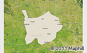Shaded Relief Map of Hanchuan, satellite outside