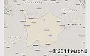Shaded Relief Map of Hanchuan, semi-desaturated