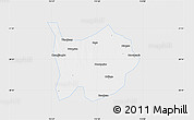 Silver Style Map of Hanchuan, single color outside