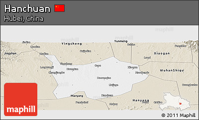 Classic Style Panoramic Map of Hanchuan