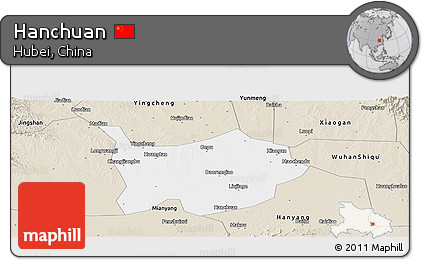 Classic Style Panoramic Map of Hanchuan
