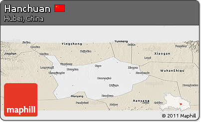 Classic Style Panoramic Map of Hanchuan
