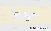 Classic Style Panoramic Map of Hanchuan, single color outside