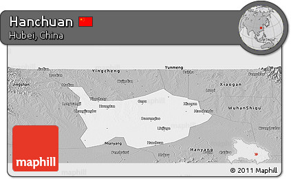 Gray Panoramic Map of Hanchuan