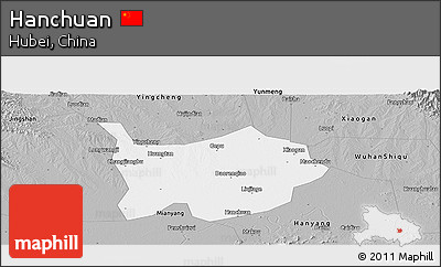 Gray Panoramic Map of Hanchuan