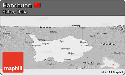 Gray Panoramic Map of Hanchuan