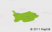 Physical Panoramic Map of Hanchuan, cropped outside