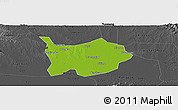 Physical Panoramic Map of Hanchuan, darken, desaturated