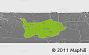 Physical Panoramic Map of Hanchuan, desaturated