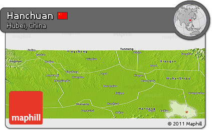 Physical Panoramic Map of Hanchuan