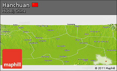Physical Panoramic Map of Hanchuan