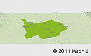 Physical Panoramic Map of Hanchuan, lighten