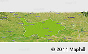 Physical Panoramic Map of Hanchuan, satellite outside
