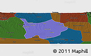 Political Panoramic Map of Hanchuan, darken