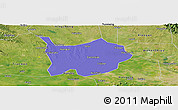 Political Panoramic Map of Hanchuan, satellite outside