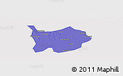 Political Panoramic Map of Hanchuan, single color outside