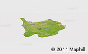 Satellite Panoramic Map of Hanchuan, cropped outside