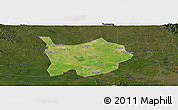 Satellite Panoramic Map of Hanchuan, darken