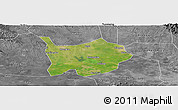 Satellite Panoramic Map of Hanchuan, desaturated